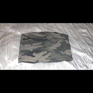 Green camouflage Tube top